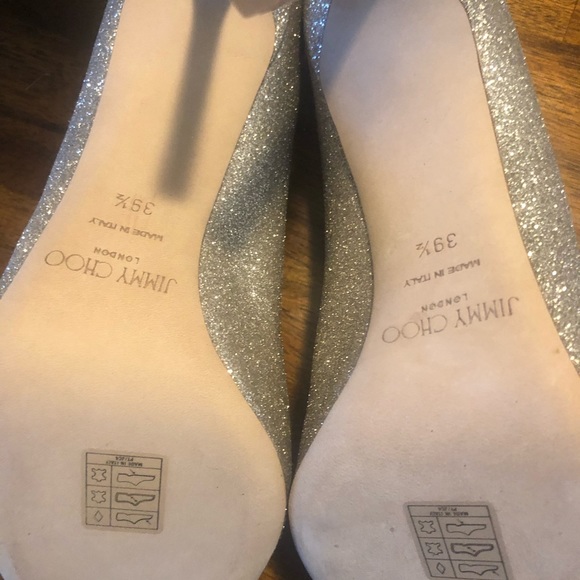 NIB $675 Jimmy Choo Romy Pointed Toe Pump in Platinum Ice Glitter - size 9.5! - Picture 11 of 11